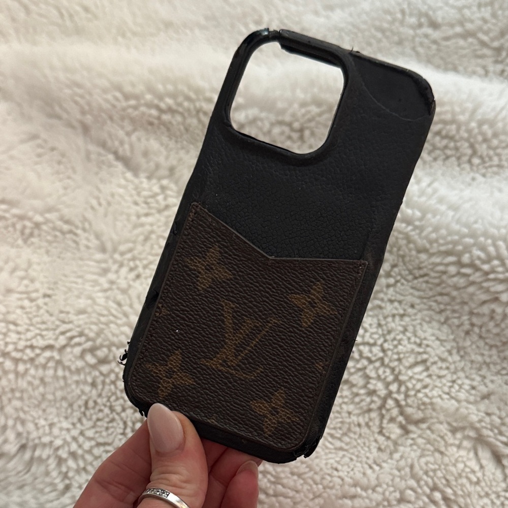 LV Luxury Black and Brown Phone Case